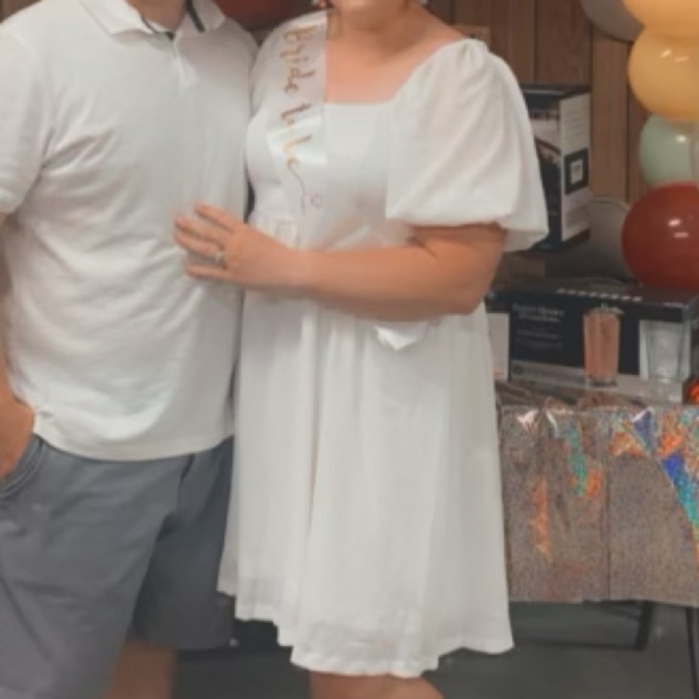 White A-line dress